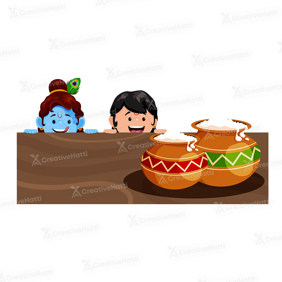 Krishnan Pot Krishna And The Pot Of Butter