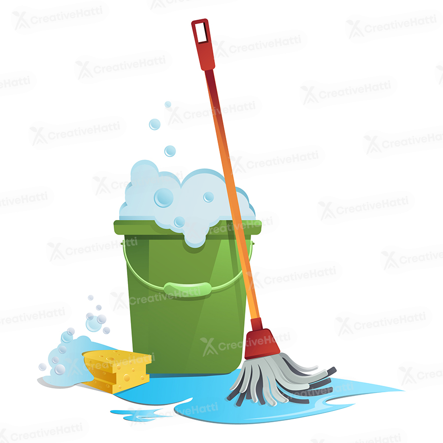 Clipart Bucket And Mop