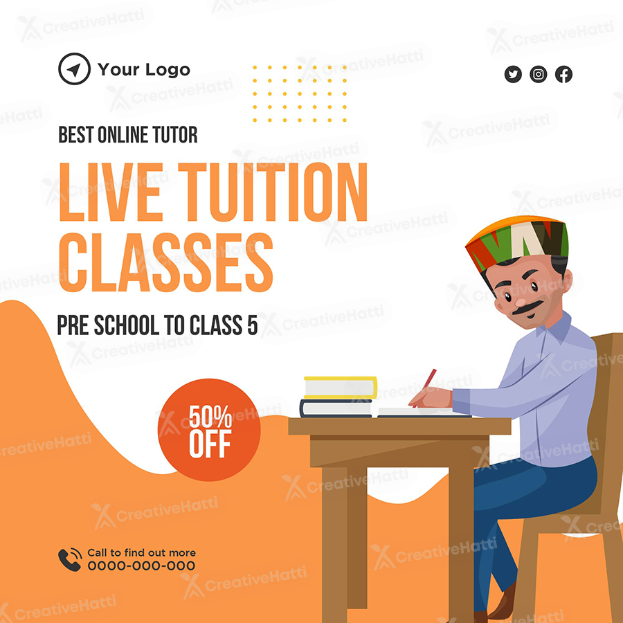 Banner Design Of Online Tuition Classes Royalty Free Vector, 54% OFF